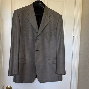 Classic Italian Gray Men's Mini Houndstooth Blazer